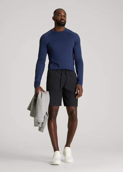American Tall Men Featherweight Linerless Running Short for Tall Men in Black