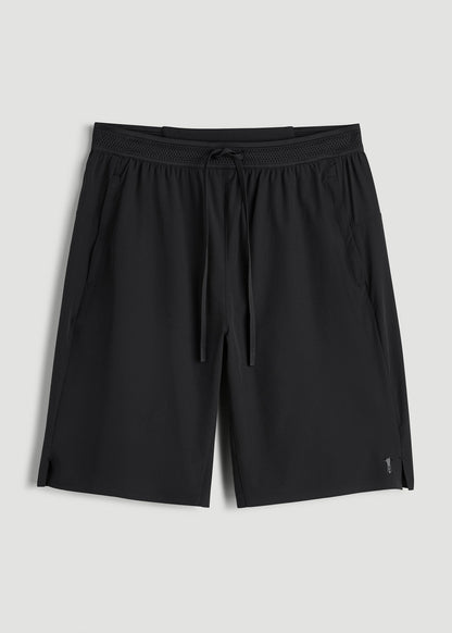 American Tall Men Featherweight Linerless Running Short for Tall Men in Black