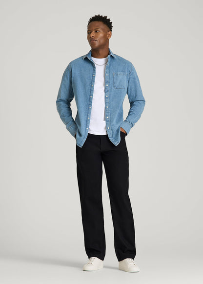 American Tall Men Mason Relaxed Fit Jeans for Tall Men in Optimum Black