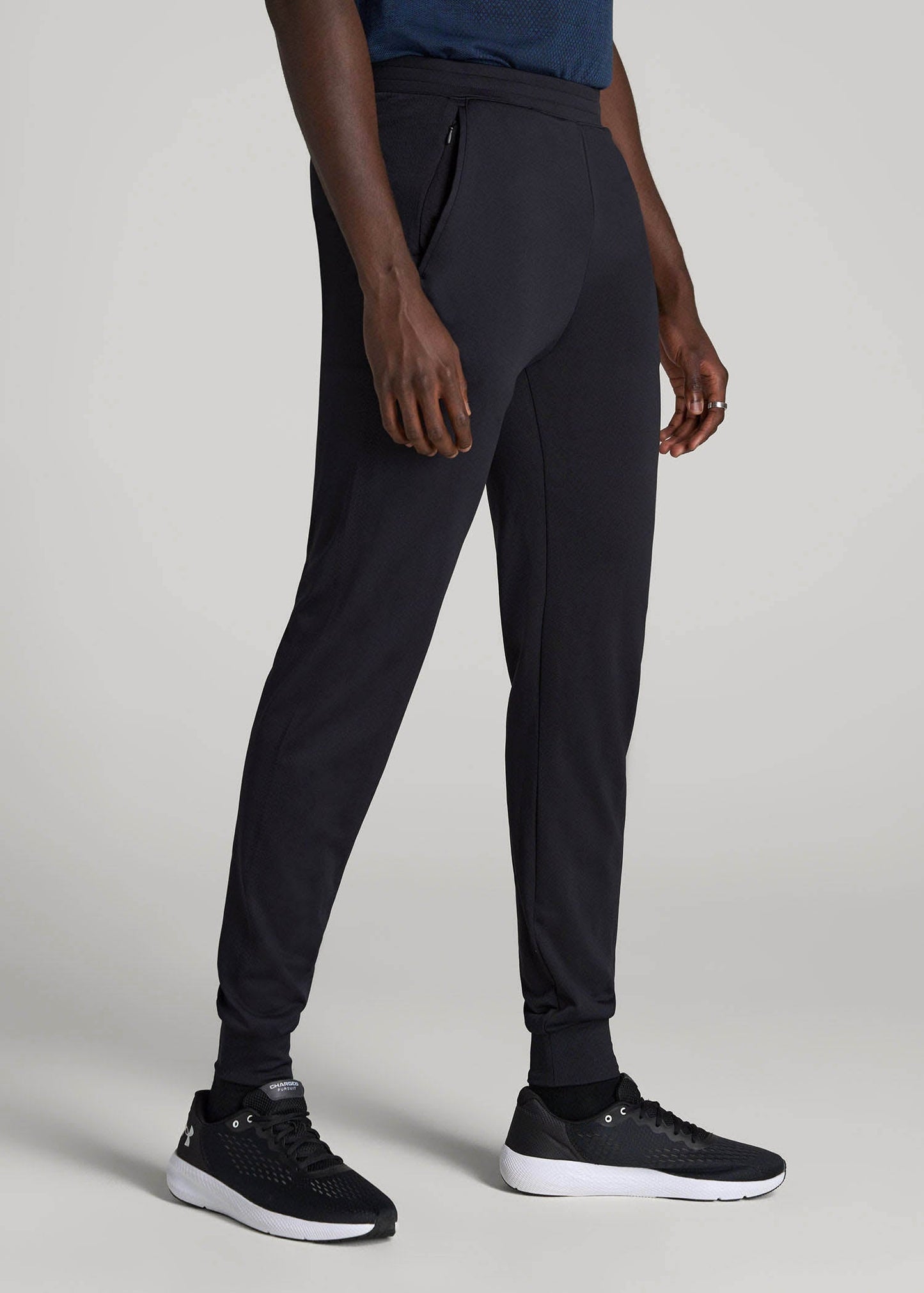 American Tall Men A.T. Performance Engineered Joggers for Tall Men in Black