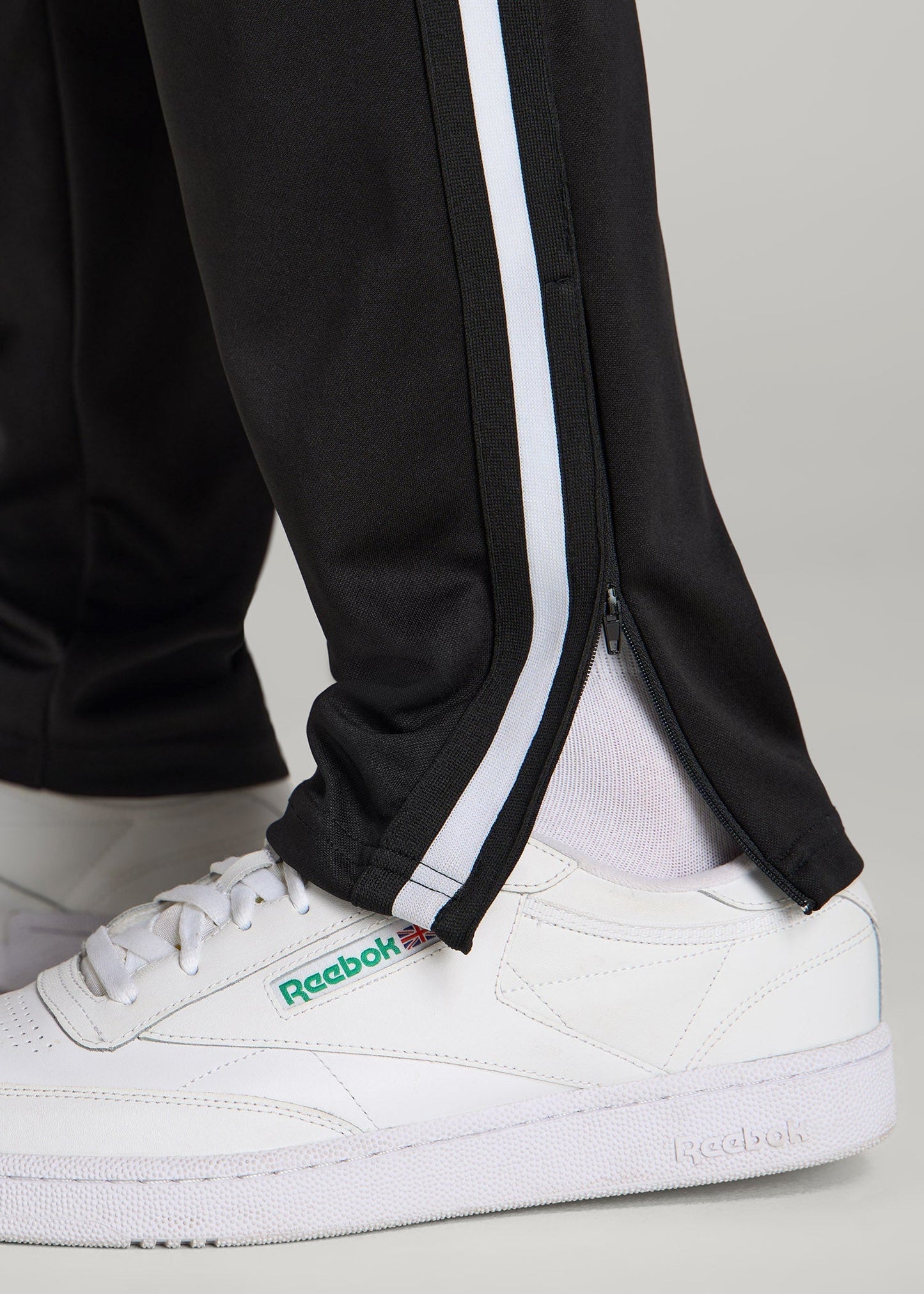 American Tall Men Athletic Stripe Pants for Tall Men in Black
