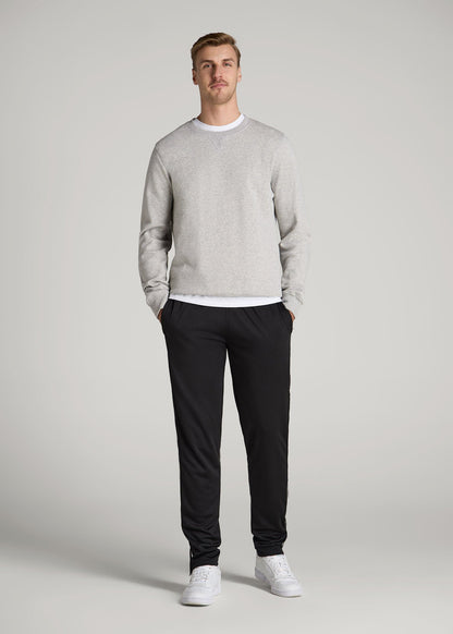 American Tall Men Athletic Stripe Pants for Tall Men in Black