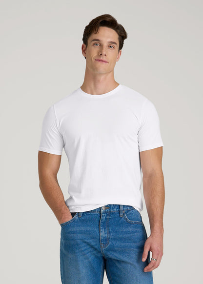 American Tall Men The Everyday Regular Fit Crewneck T-Shirt for Tall Men in White