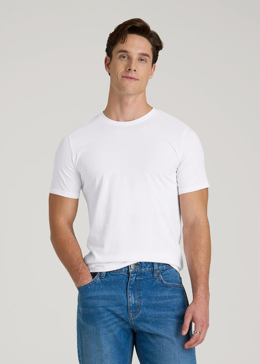 American Tall Men The Everyday Regular Fit Crewneck T-Shirt for Tall Men in White