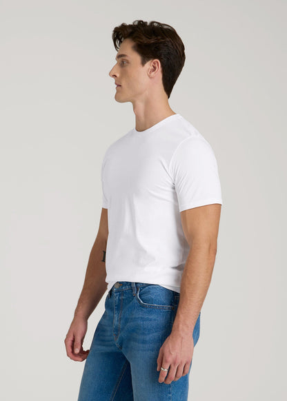 American Tall Men The Everyday Regular Fit Crewneck T-Shirt for Tall Men in White