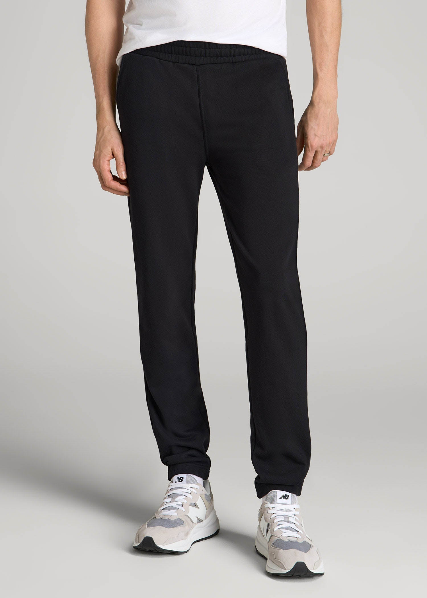 American Tall Men Wearever French Terry Sweatpants for Tall Men in Black