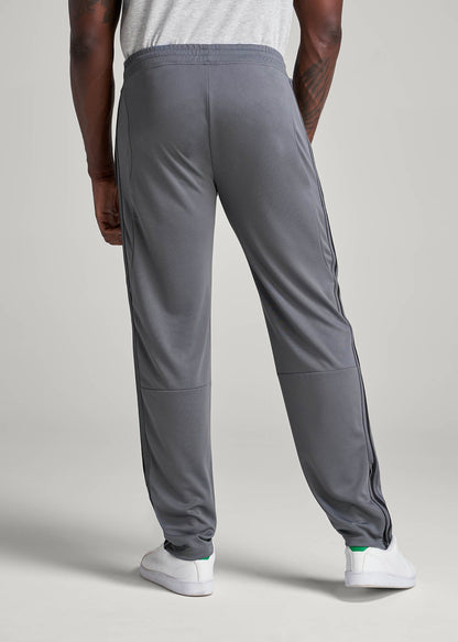 American Tall Men Athletic Stripe Pants for Tall Men in Grey-Black Stripe