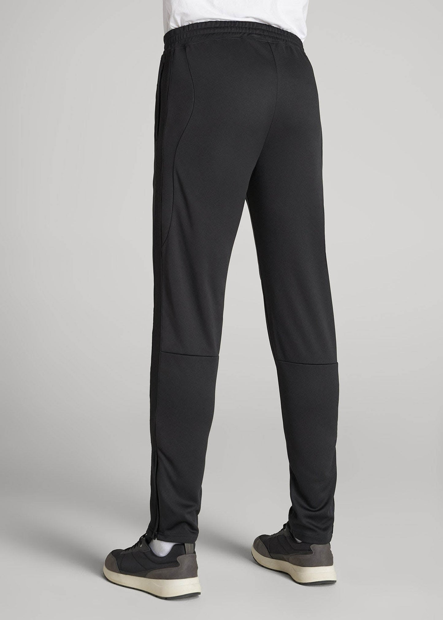 American Tall Men Athletic Stripe Pants for Tall Men in Black And Black