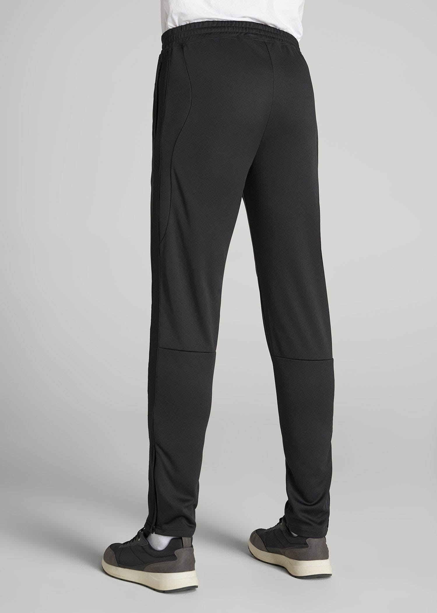 American Tall Men Athletic Stripe Pants for Tall Men in Black And Black