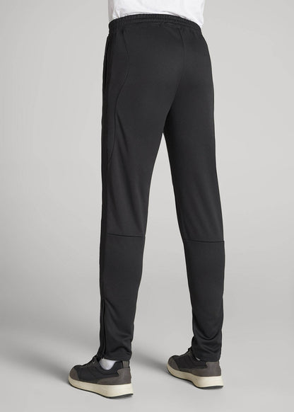 American Tall Men Athletic Stripe Pants for Tall Men in Black And Black