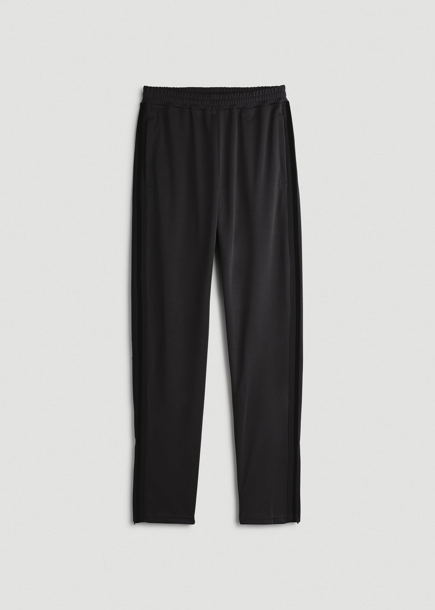 American Tall Men Athletic Stripe Pants for Tall Men in Black And Black