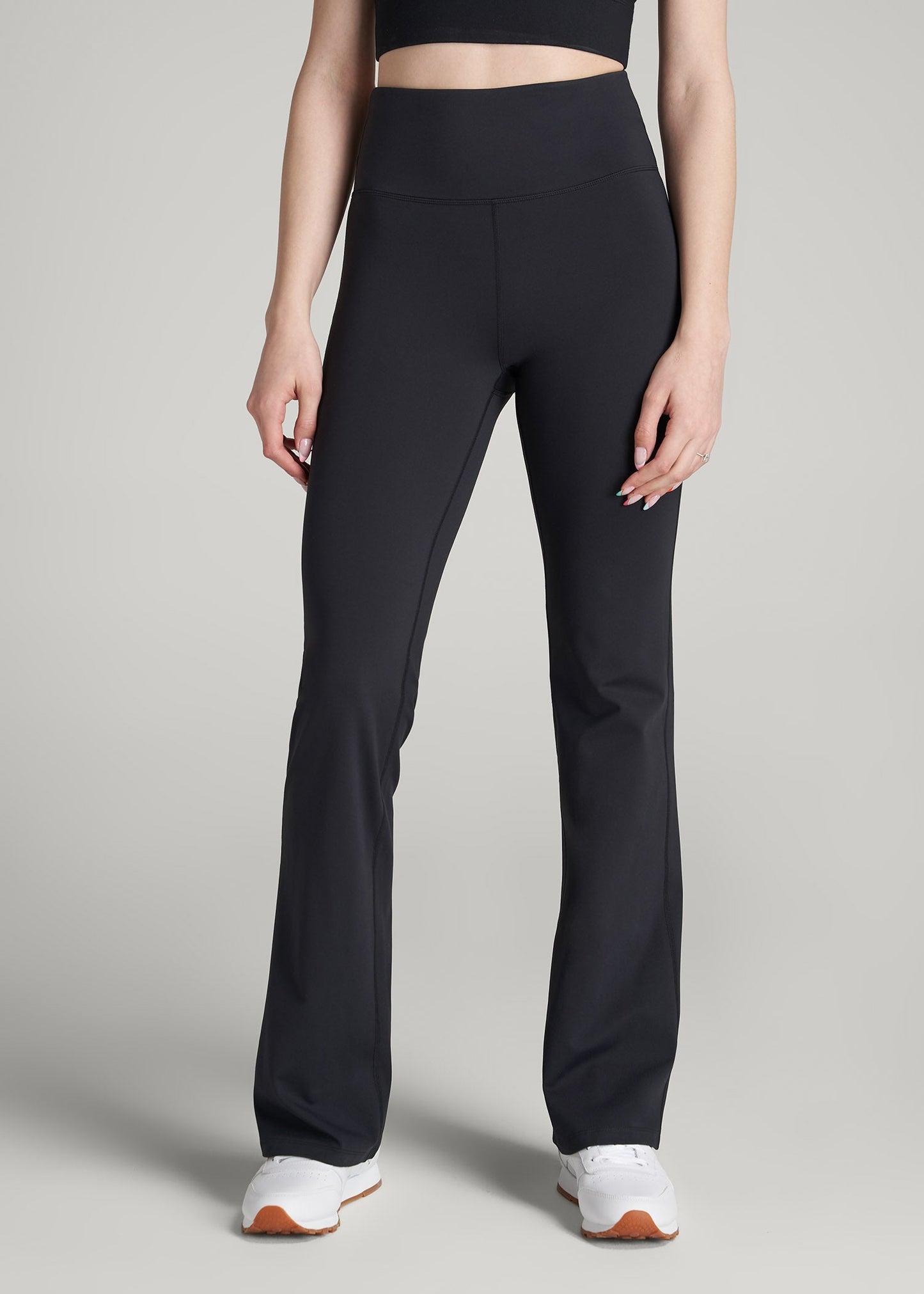 American Tall Men|Women Balance Flare Yoga Pants for Tall Women in Black