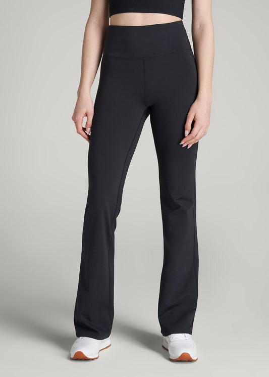 American Tall Men|Women Balance Flare Yoga Pants for Tall Women in Black