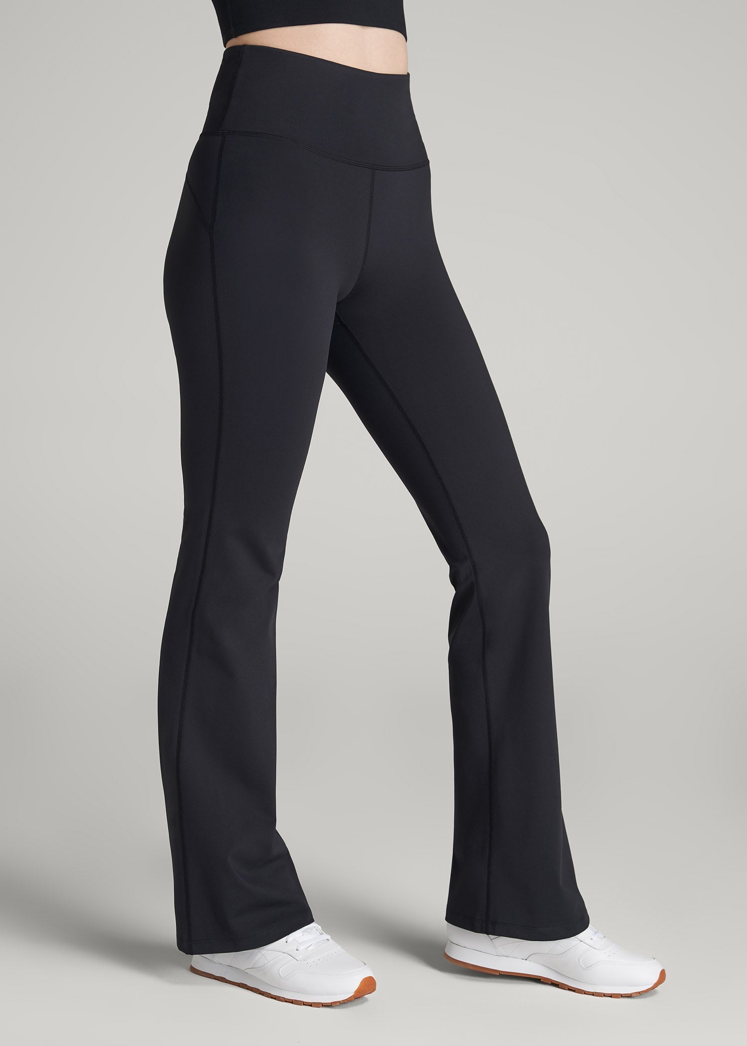 American Tall Men|Women Balance Flare Yoga Pants for Tall Women in Black