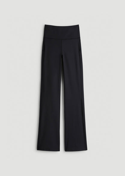 American Tall Men|Women Balance Flare Yoga Pants for Tall Women in Black