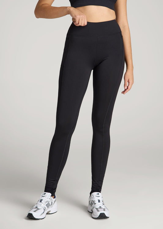 American Tall Men|Women Bella Outer-Pocket Leggings for Tall Women in Black