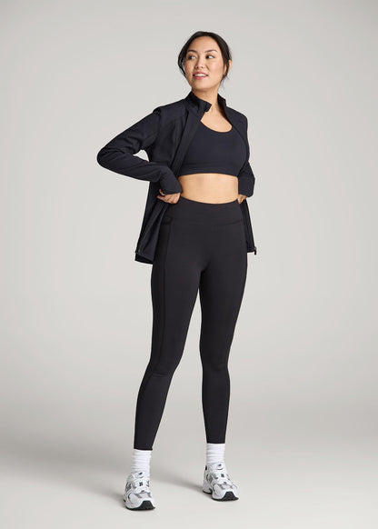 American Tall Men|Women Bella Outer-Pocket Leggings for Tall Women in Black