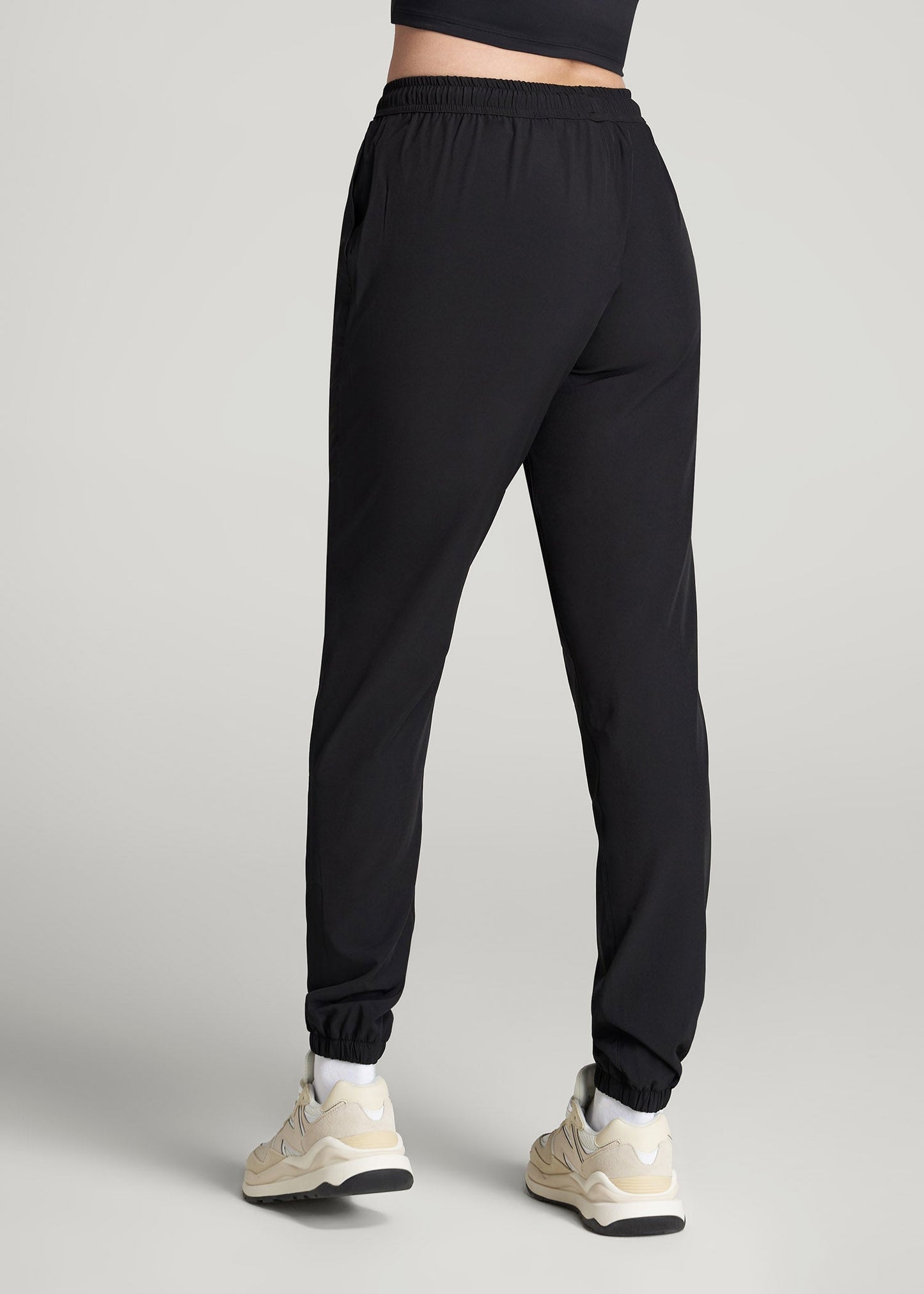 American Tall Men|Women Hybrid Joggers for Tall Women in Black