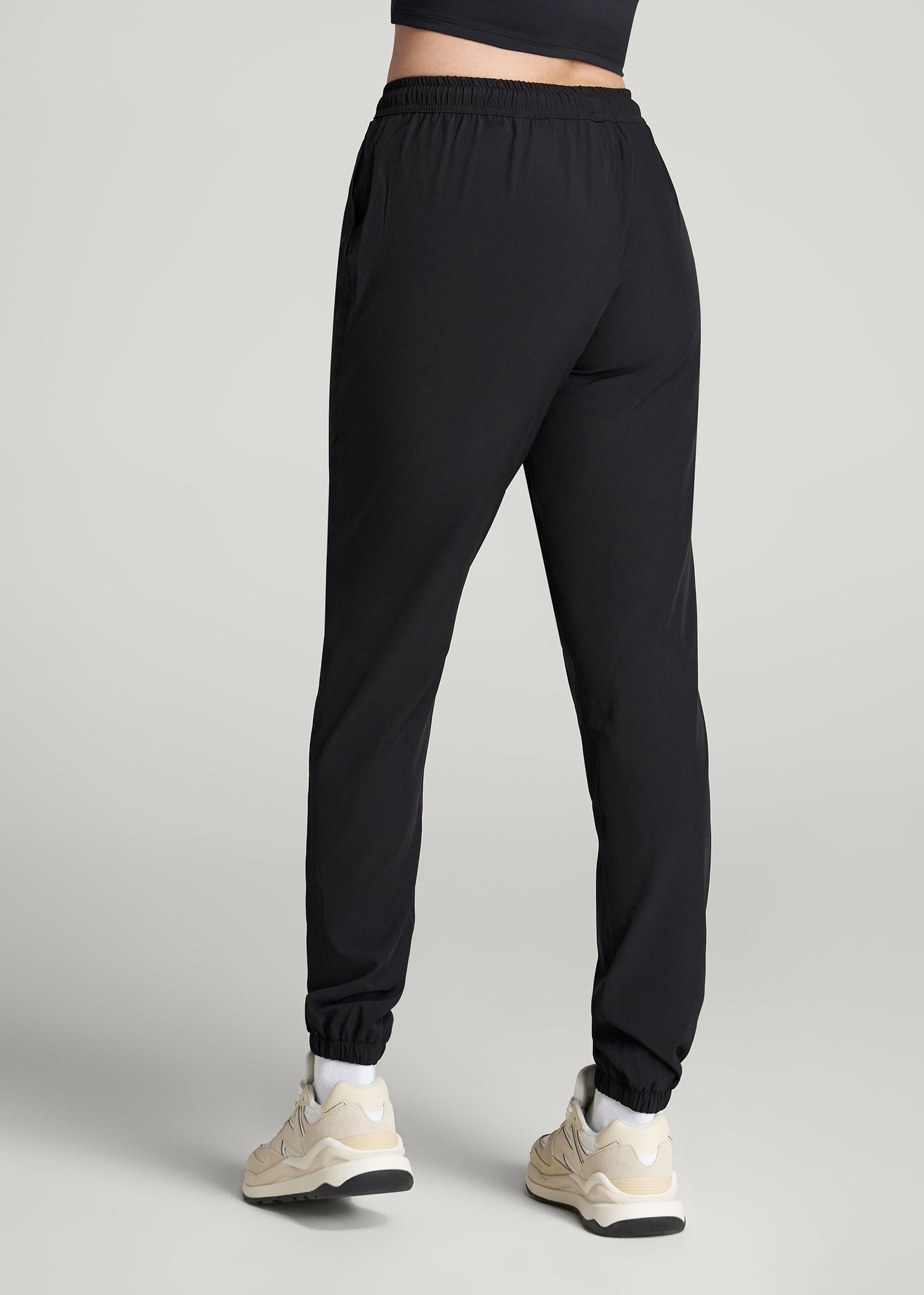 American Tall Men|Women Hybrid Joggers for Tall Women in Black