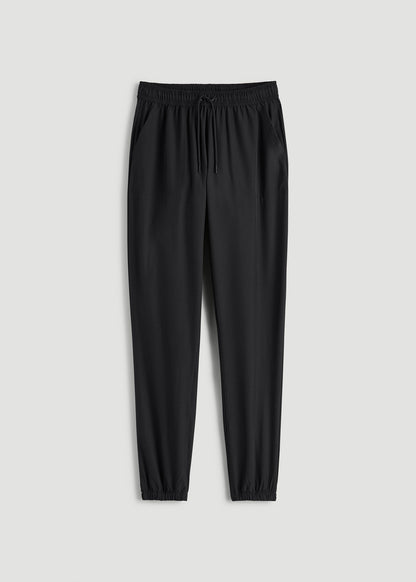 American Tall Men|Women Hybrid Joggers for Tall Women in Black