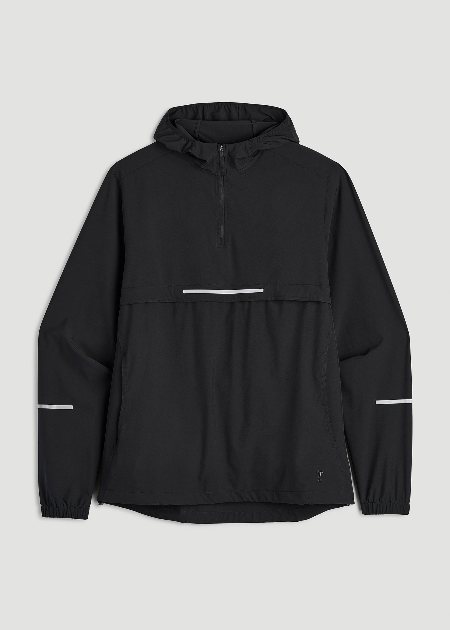 American Tall Men Featherweight Packable Anorak for Tall Men in Black