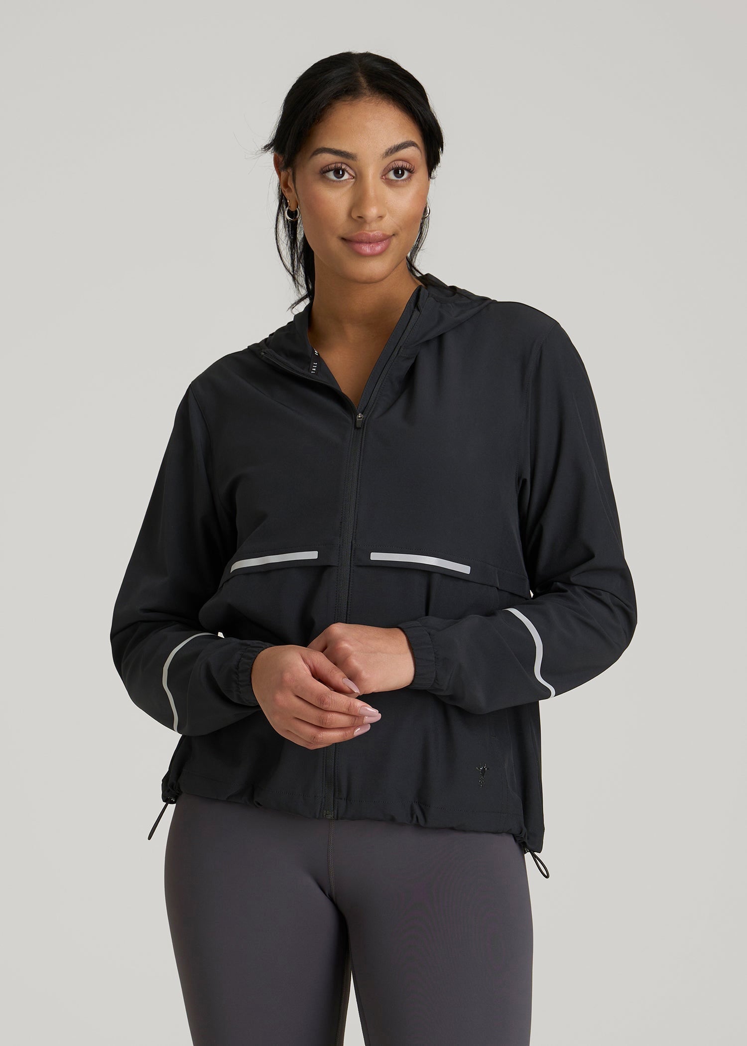 American Tall Men|Women Featherweight Packable Jacket for Tall Women in Black