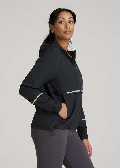 American Tall Men|Women Featherweight Packable Jacket for Tall Women in Black