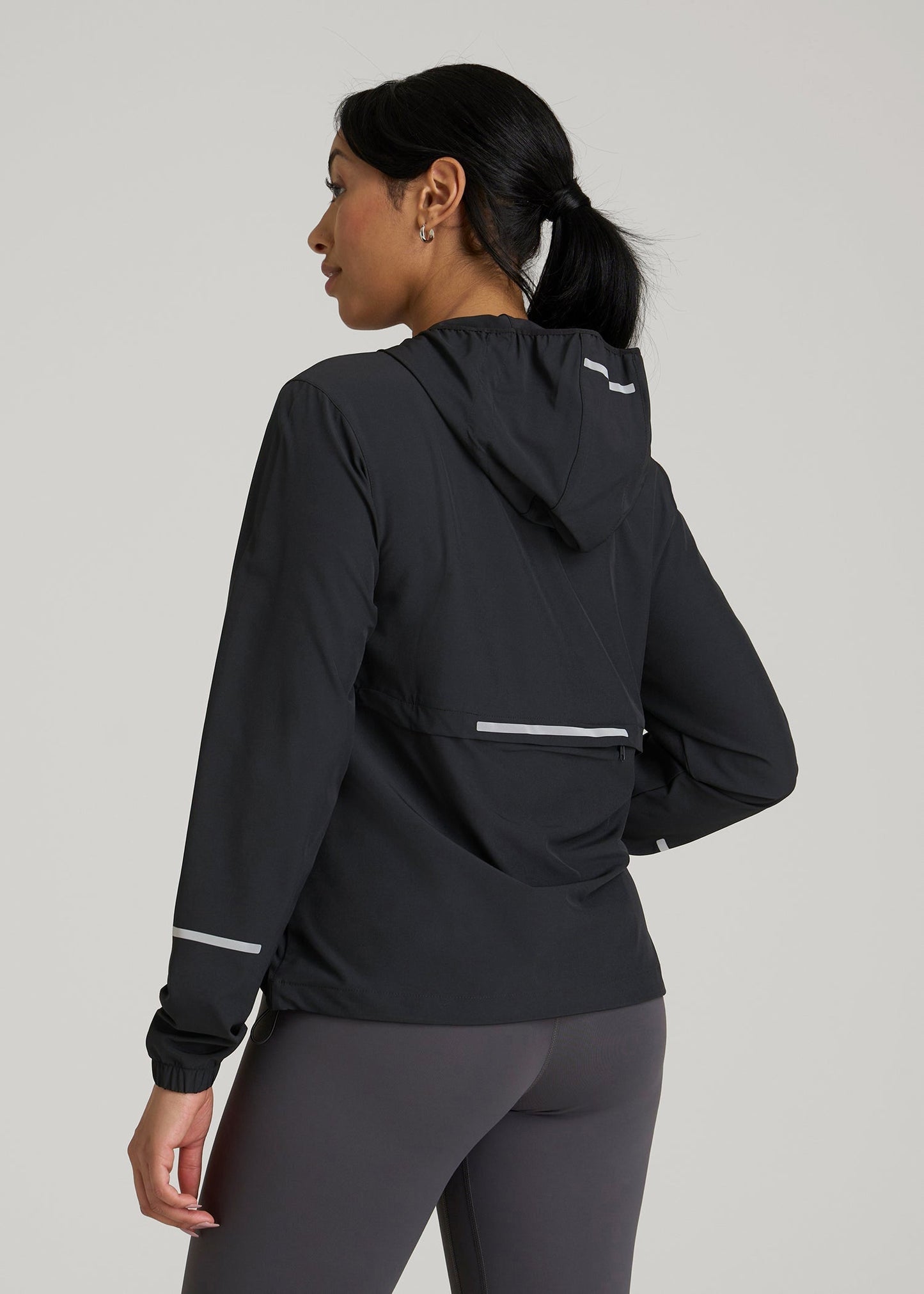 American Tall Men|Women Featherweight Packable Jacket for Tall Women in Black