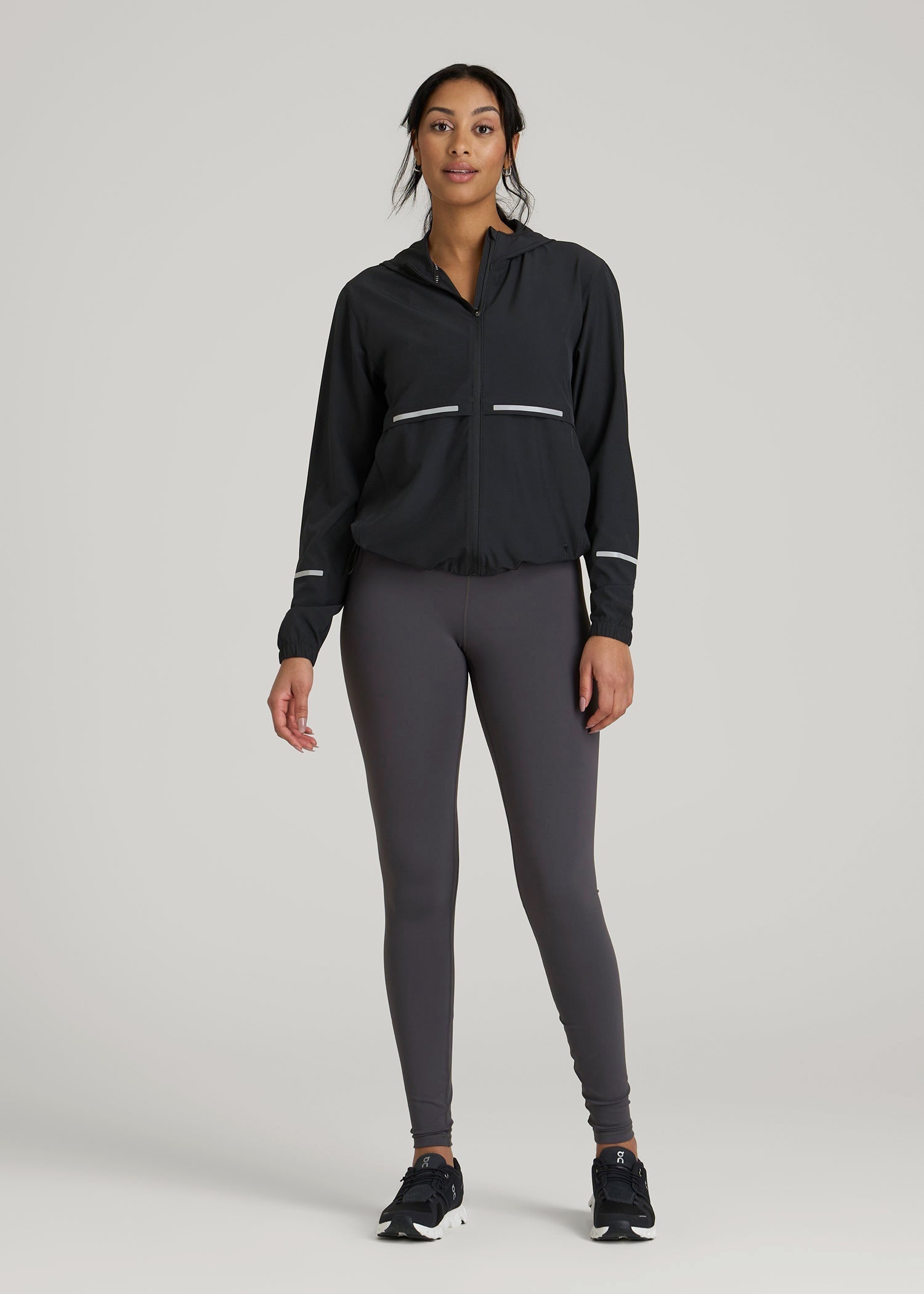 American Tall Men|Women Featherweight Packable Jacket for Tall Women in Black