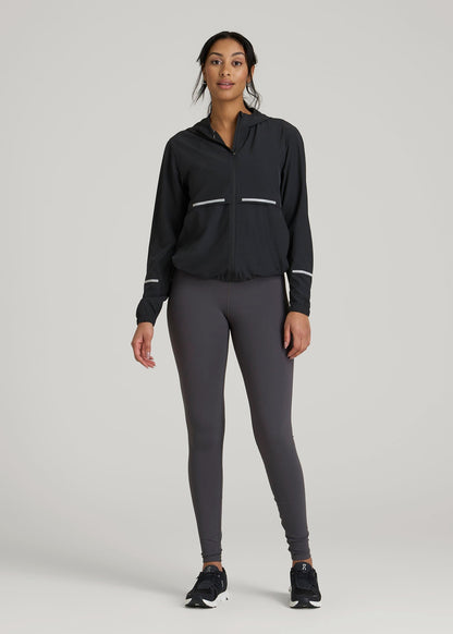 American Tall Men|Women Featherweight Packable Jacket for Tall Women in Black