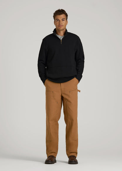 American Tall Men LJ&S Double Front Utility Work Pants for Tall Men in Vintage Tan