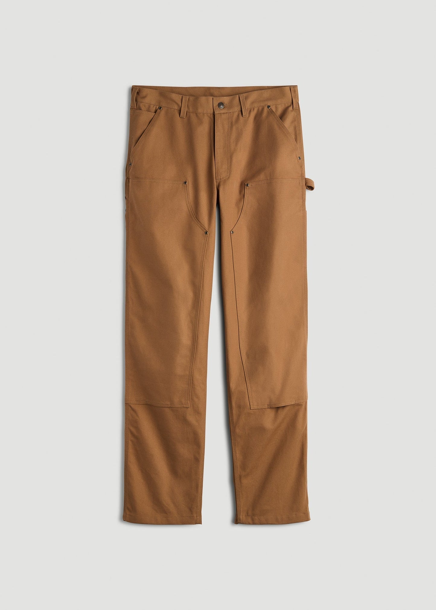 American Tall Men LJ&S Double Front Utility Work Pants for Tall Men in Vintage Tan