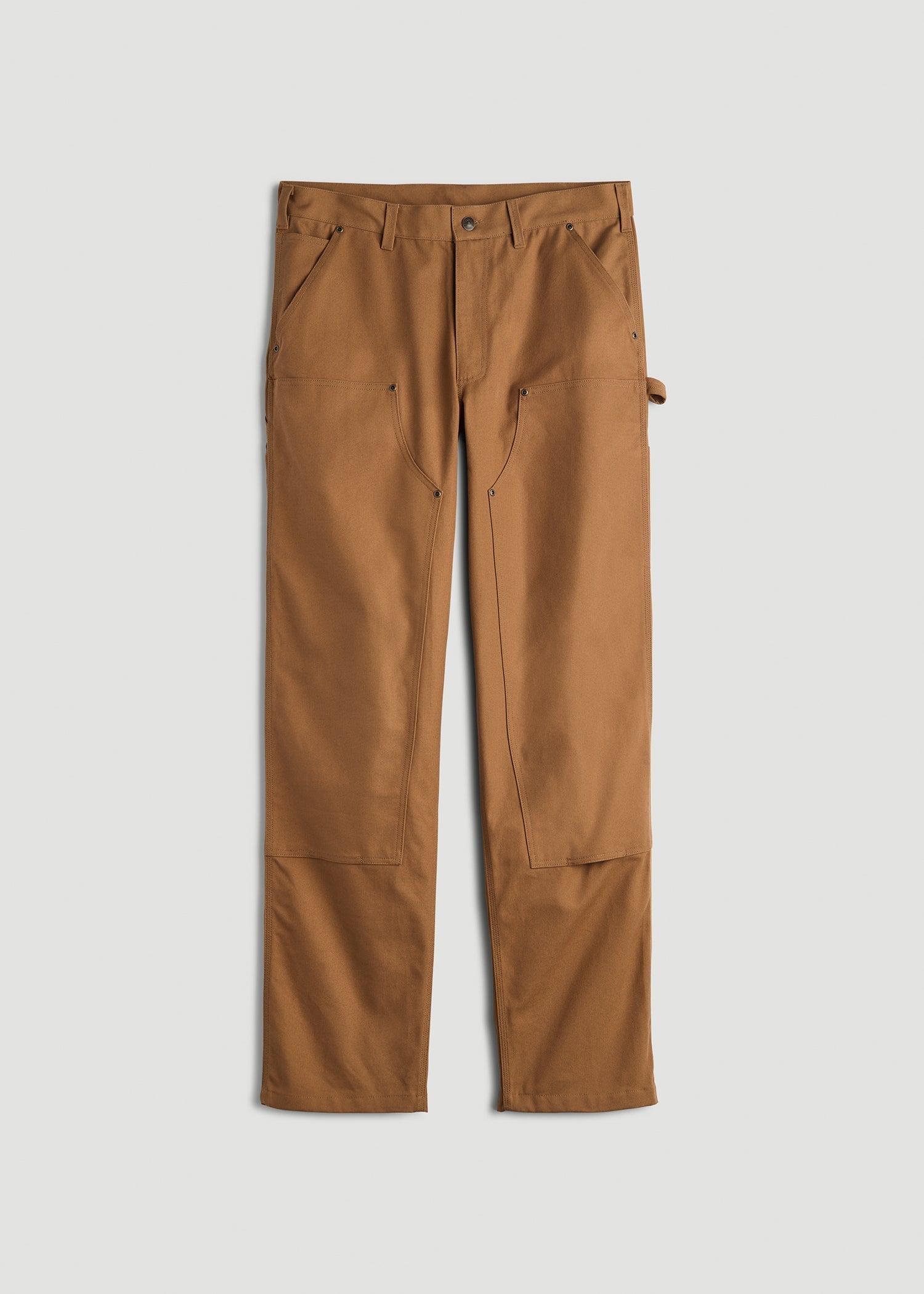 American Tall Men LJ&S Double Front Utility Work Pants for Tall Men in Vintage Tan