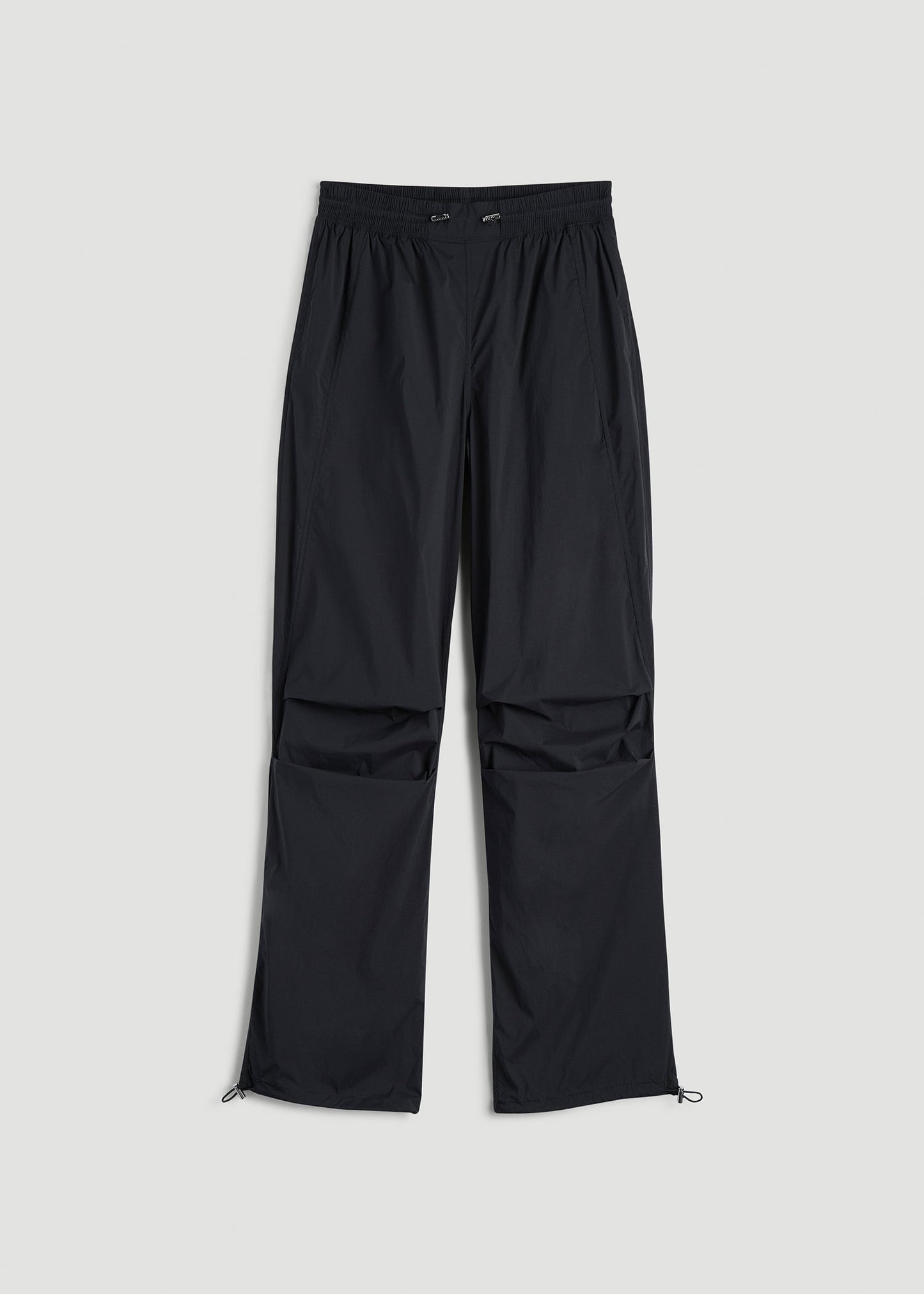 American Tall Men|Women Parachute Jogger for Tall Women in Black