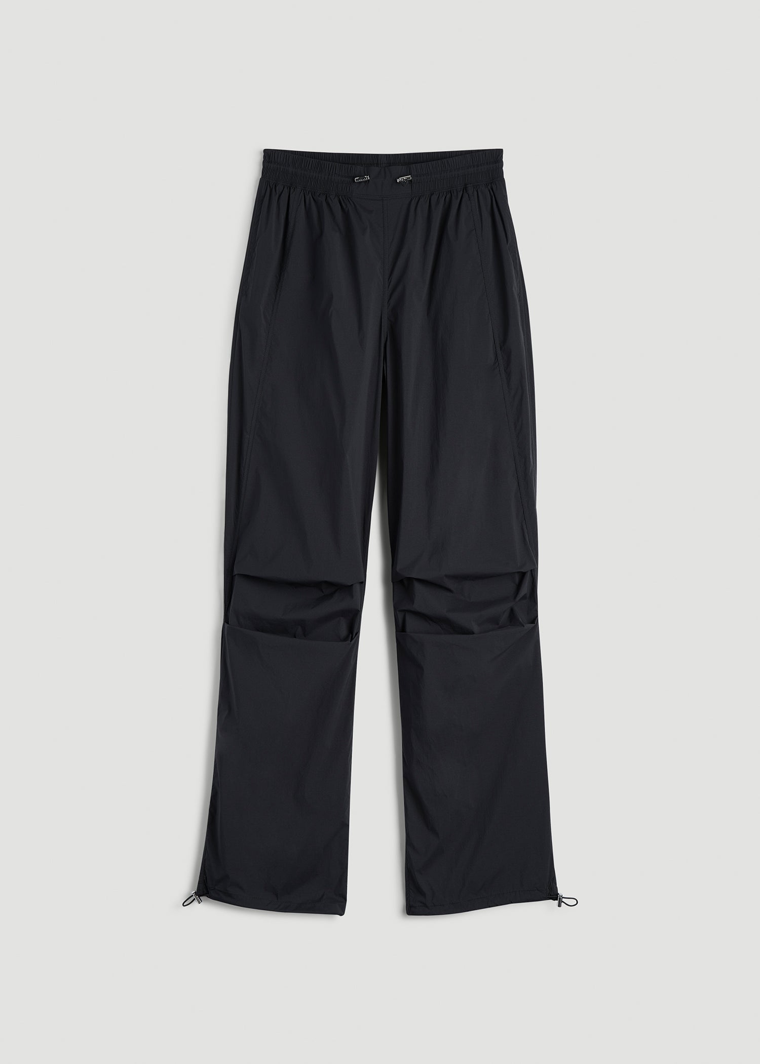 American Tall Men|Women Parachute Jogger for Tall Women in Black