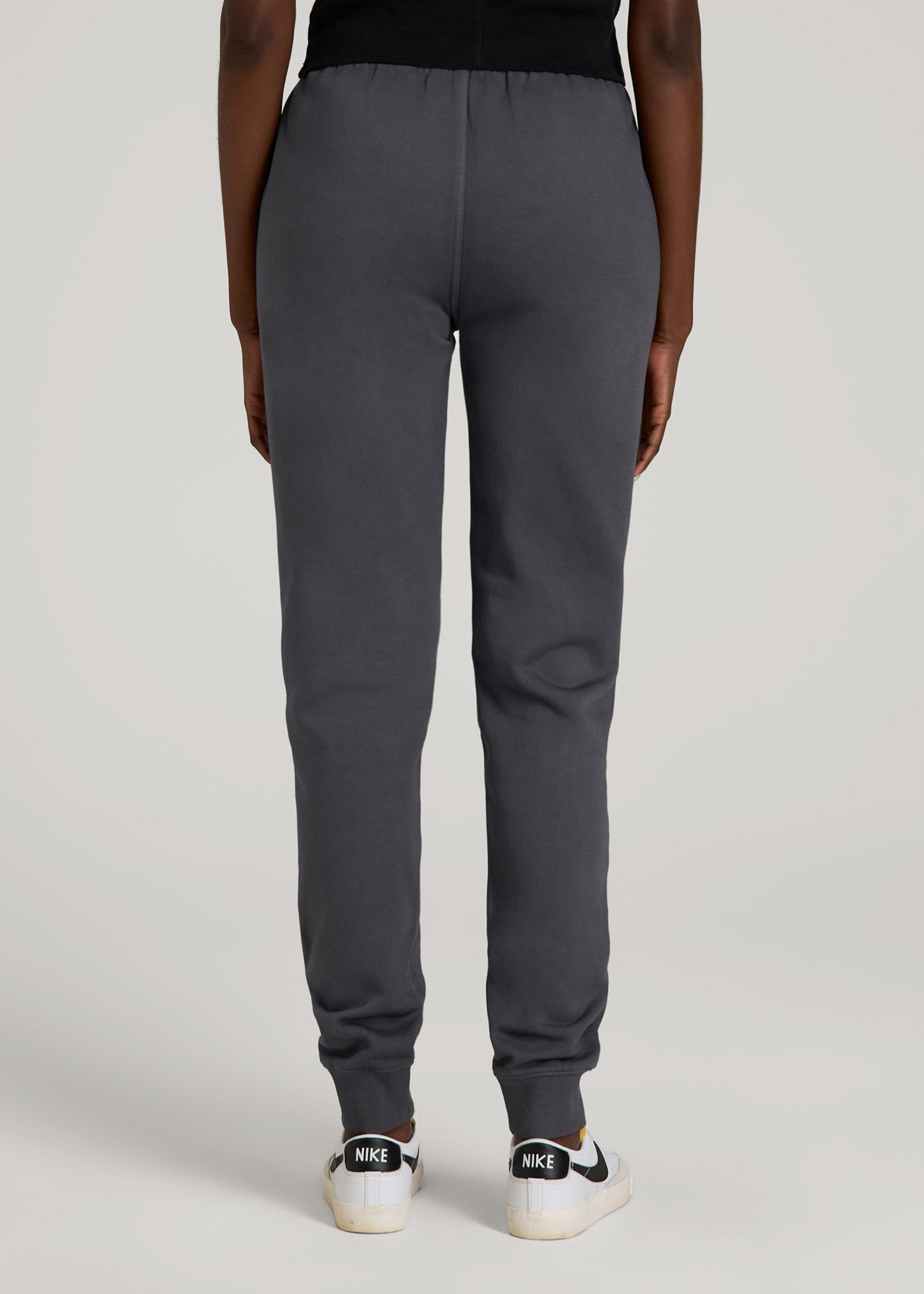 American Tall Men|Women Garment Dyed Joggers for Tall Women in Washed Charcoal Rinse