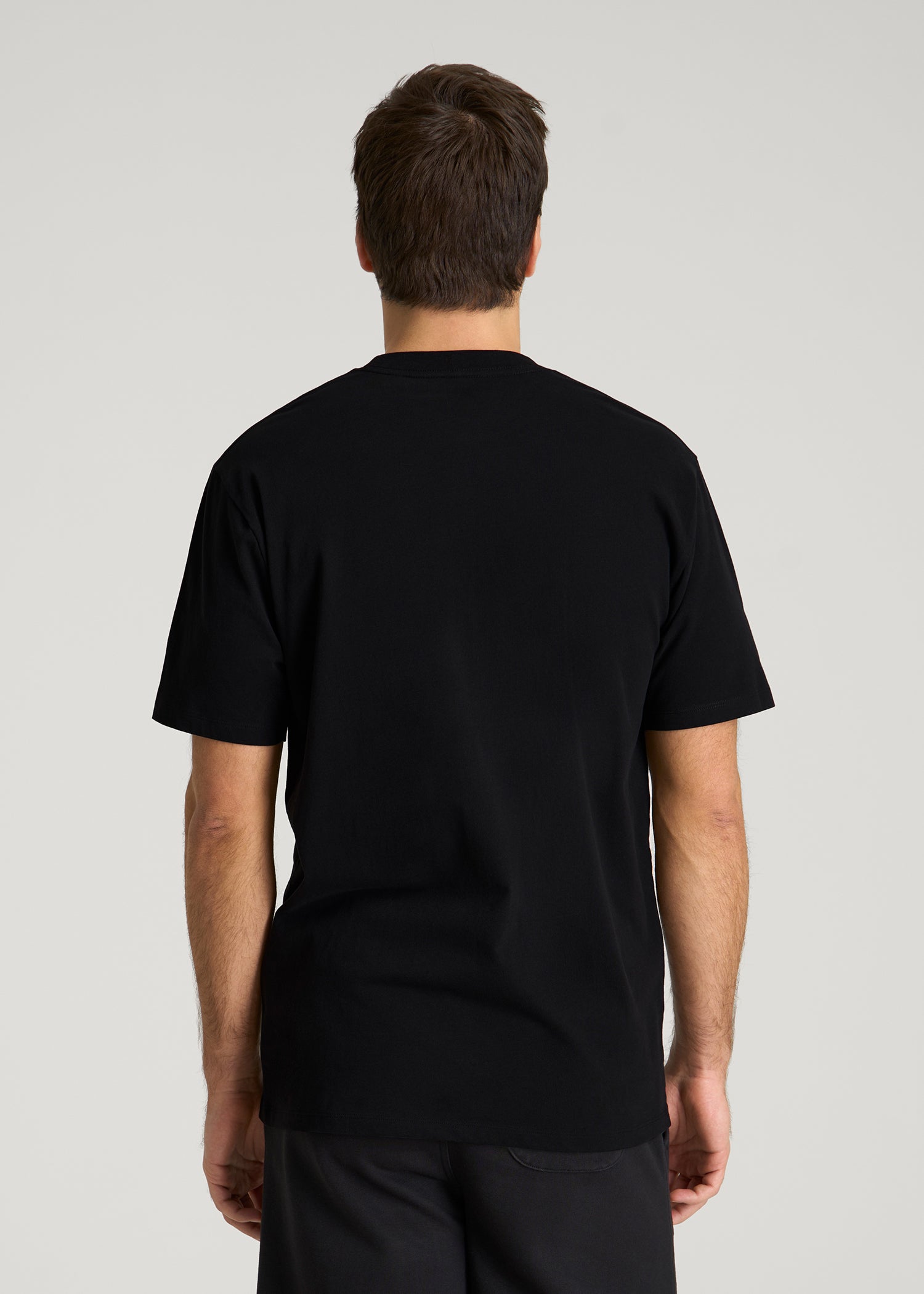 American Tall Men Auto Graphic Tee for Tall Men in Black