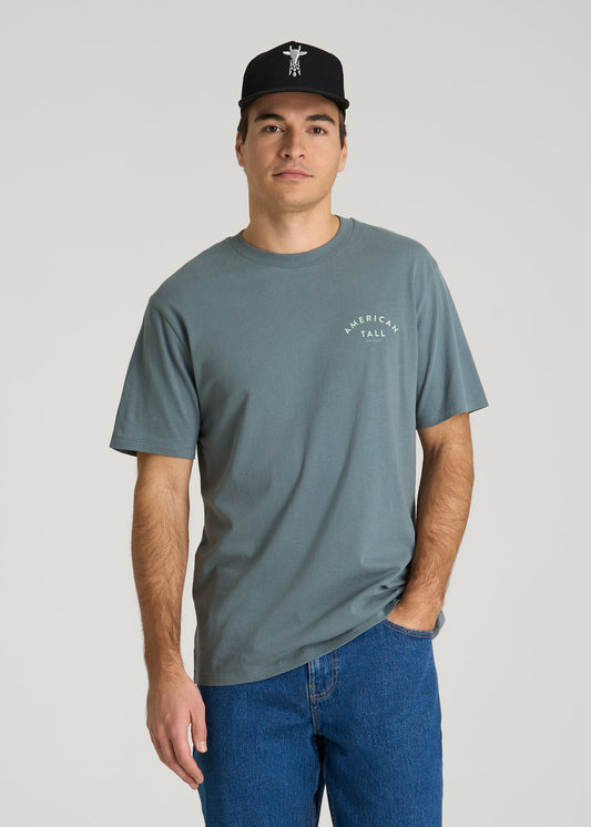 American Tall Men Giraffe Graphic Tee for Tall Men in Trooper