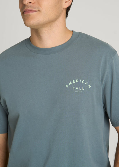 American Tall Men Giraffe Graphic Tee for Tall Men in Trooper
