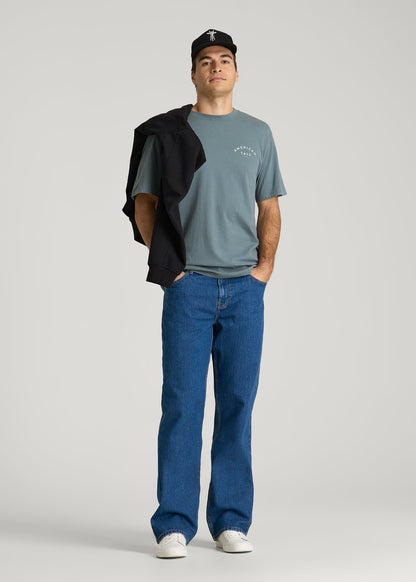 American Tall Men Giraffe Graphic Tee for Tall Men in Trooper