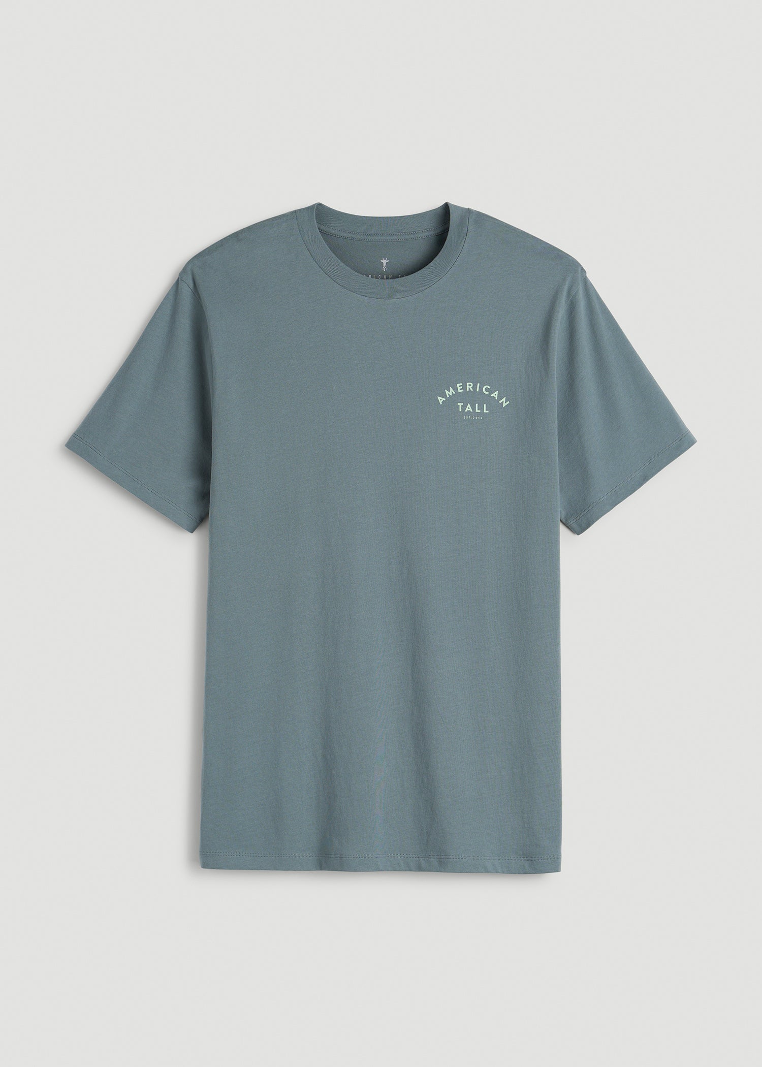 American Tall Men Giraffe Graphic Tee for Tall Men in Trooper