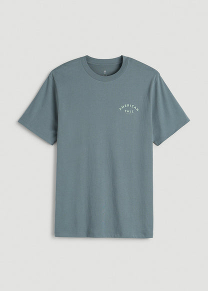 American Tall Men Giraffe Graphic Tee for Tall Men in Trooper