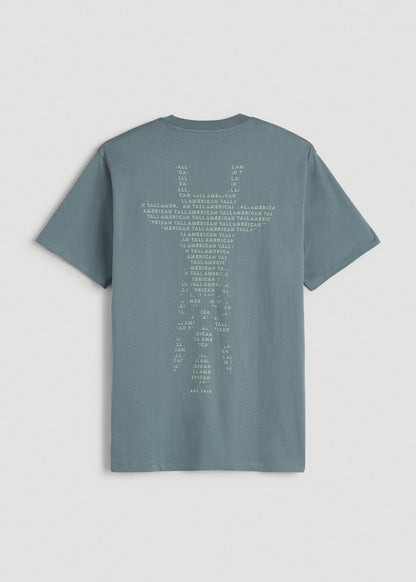 American Tall Men Giraffe Graphic Tee for Tall Men in Trooper