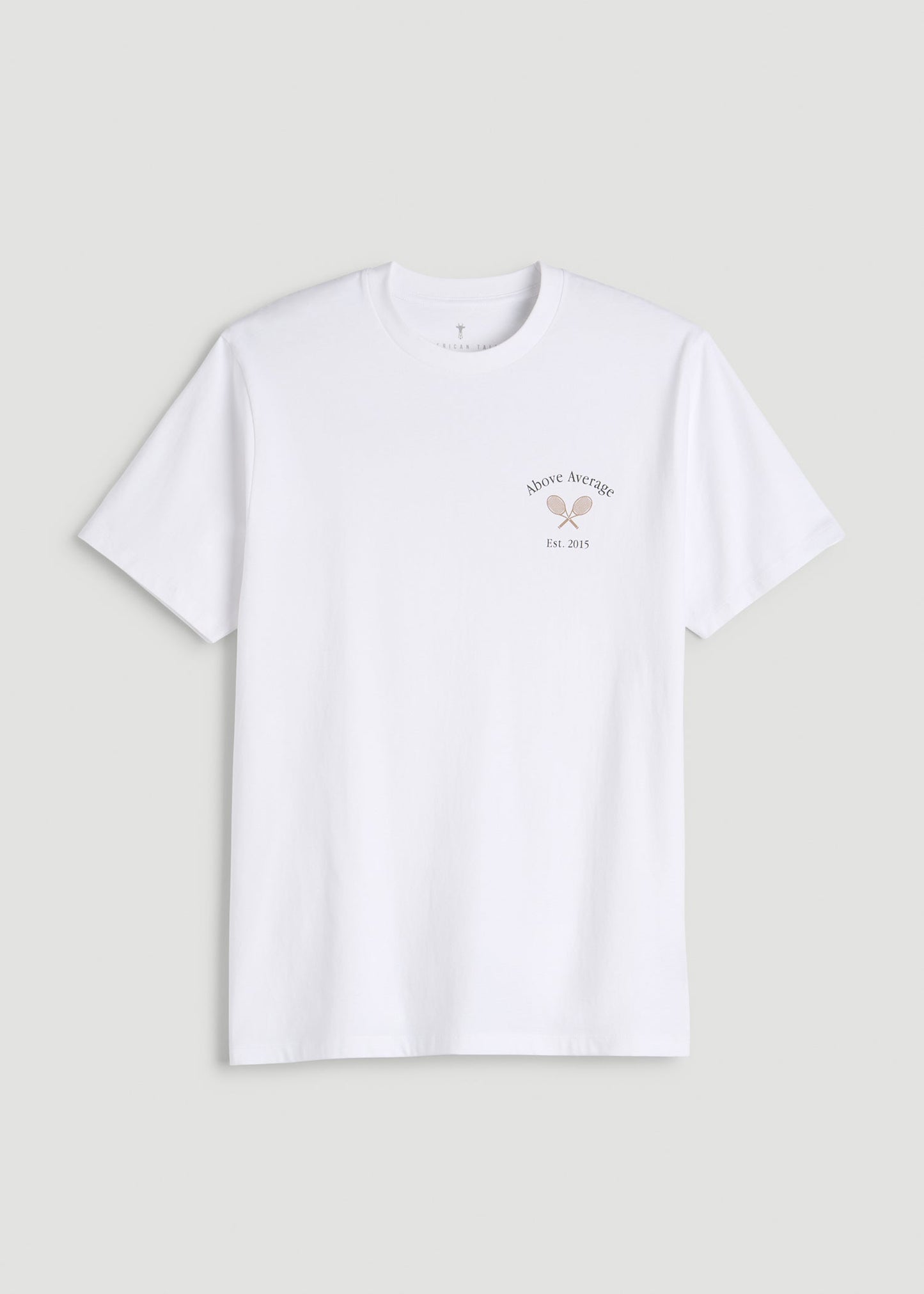 American Tall Men Country Club Graphic Tee for Tall Men in White