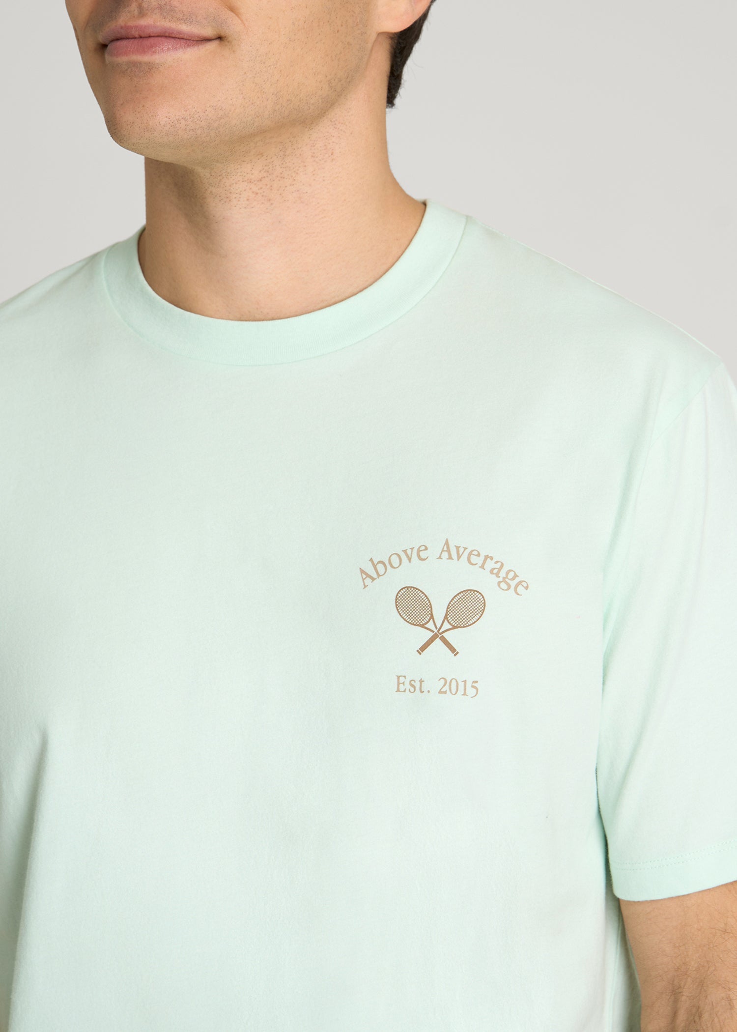 American Tall Men Country Club Graphic Tee for Tall Men in Blue