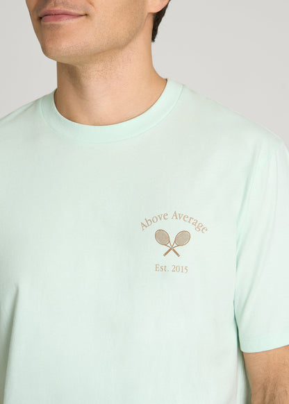 American Tall Men Country Club Graphic Tee for Tall Men in Blue