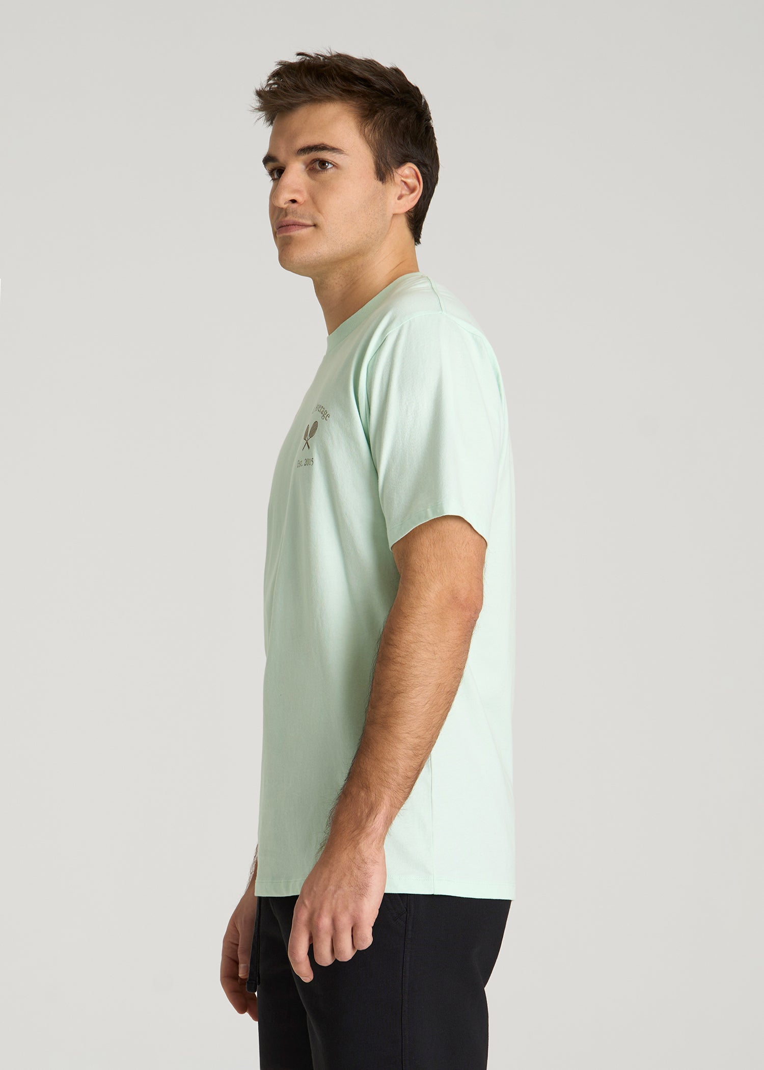 American Tall Men Country Club Graphic Tee for Tall Men in Blue