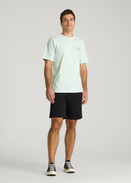 American Tall Men Country Club Graphic Tee for Tall Men in Blue