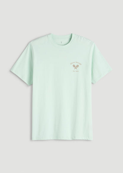 American Tall Men Country Club Graphic Tee for Tall Men in Blue