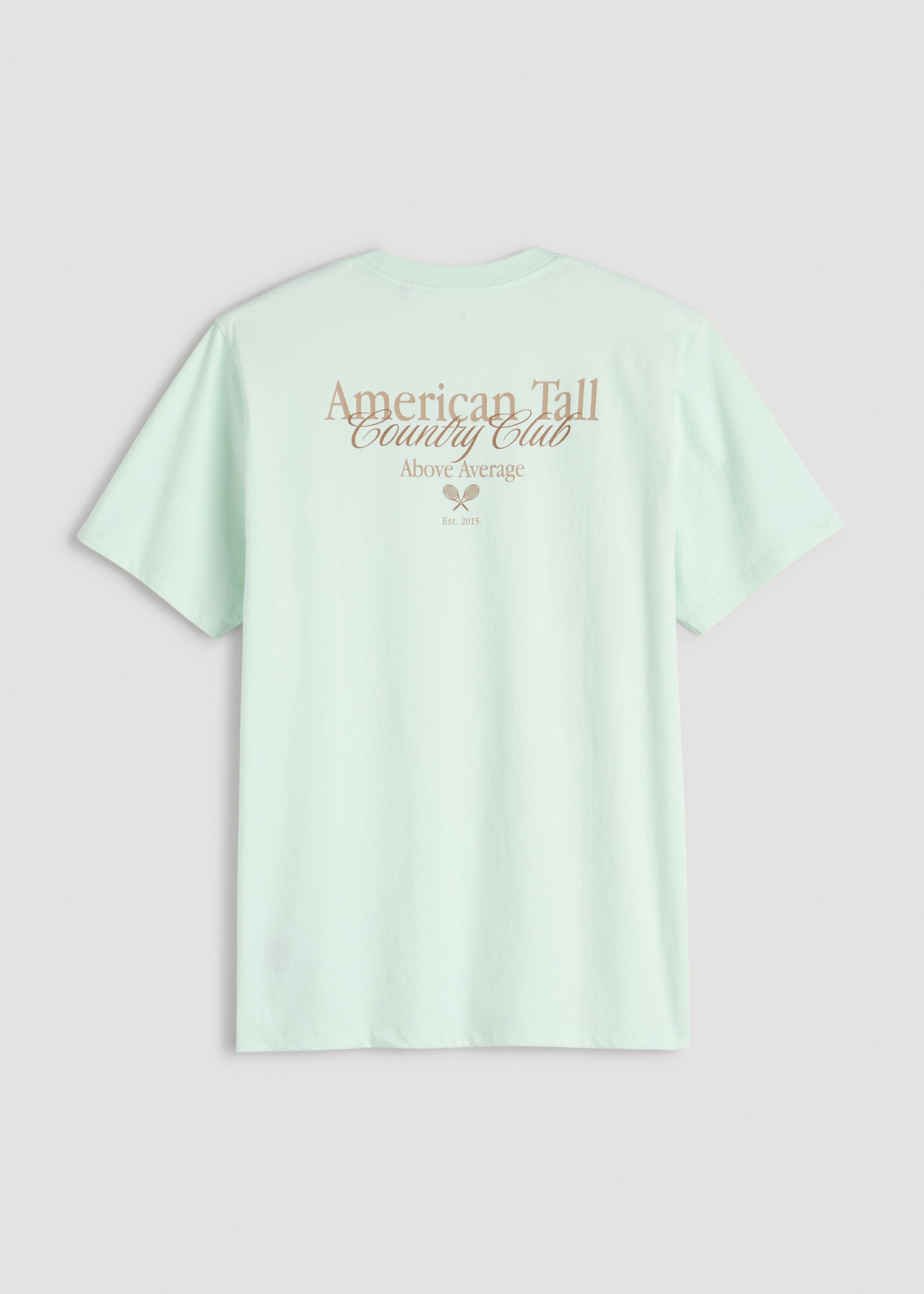 American Tall Men Country Club Graphic Tee for Tall Men in Blue
